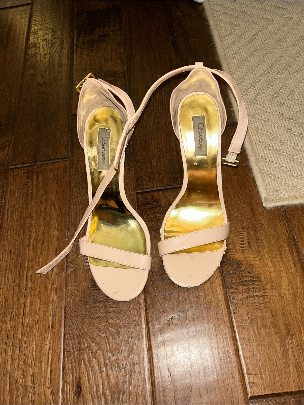 Nude Pink Ankle-Strap Sandals